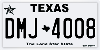 TX license plate DMJ4008
