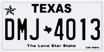 TX license plate DMJ4013