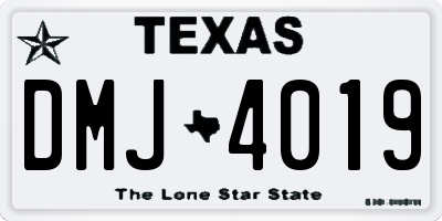 TX license plate DMJ4019