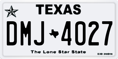 TX license plate DMJ4027