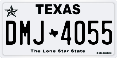 TX license plate DMJ4055