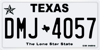 TX license plate DMJ4057