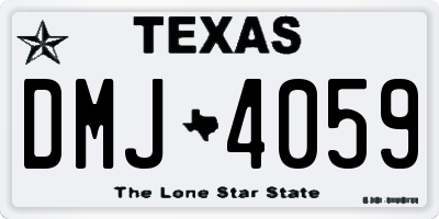 TX license plate DMJ4059