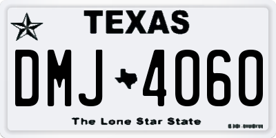 TX license plate DMJ4060