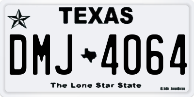 TX license plate DMJ4064