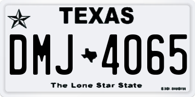 TX license plate DMJ4065