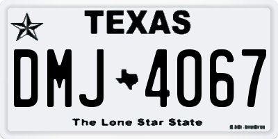 TX license plate DMJ4067