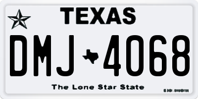 TX license plate DMJ4068