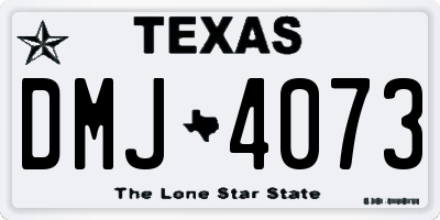 TX license plate DMJ4073