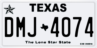 TX license plate DMJ4074