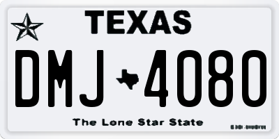 TX license plate DMJ4080