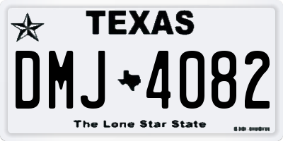 TX license plate DMJ4082
