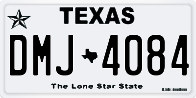 TX license plate DMJ4084