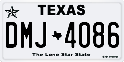 TX license plate DMJ4086