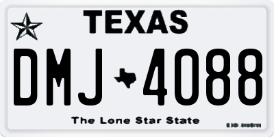 TX license plate DMJ4088