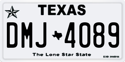 TX license plate DMJ4089