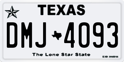 TX license plate DMJ4093