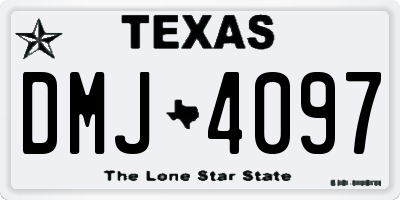 TX license plate DMJ4097