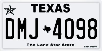 TX license plate DMJ4098