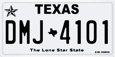 TX license plate DMJ4101