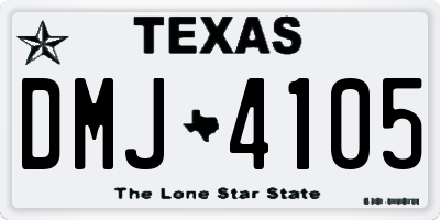 TX license plate DMJ4105