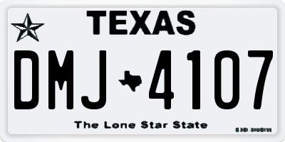 TX license plate DMJ4107