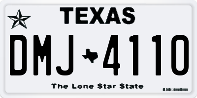 TX license plate DMJ4110
