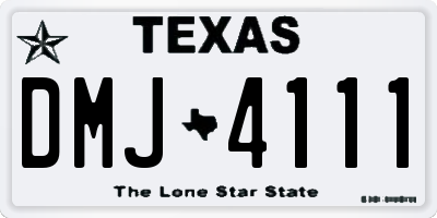 TX license plate DMJ4111