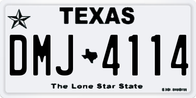 TX license plate DMJ4114