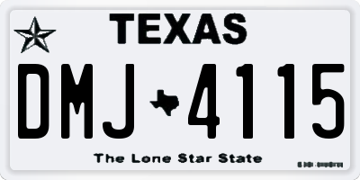 TX license plate DMJ4115