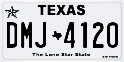 TX license plate DMJ4120