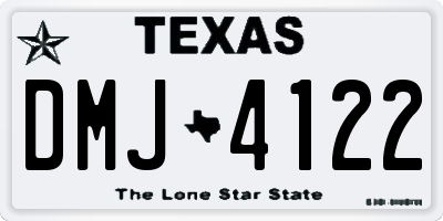 TX license plate DMJ4122