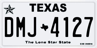TX license plate DMJ4127