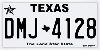 TX license plate DMJ4128