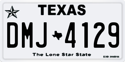 TX license plate DMJ4129