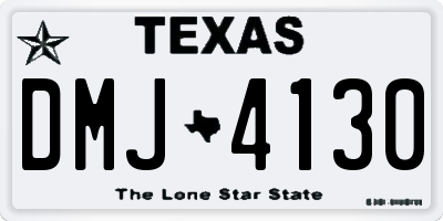 TX license plate DMJ4130
