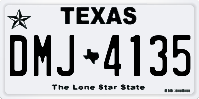 TX license plate DMJ4135