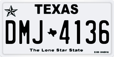 TX license plate DMJ4136