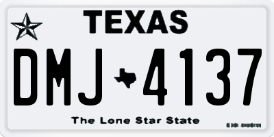 TX license plate DMJ4137