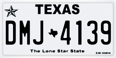 TX license plate DMJ4139