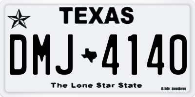 TX license plate DMJ4140