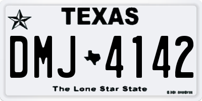 TX license plate DMJ4142