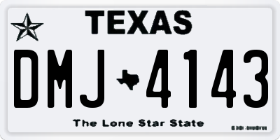 TX license plate DMJ4143