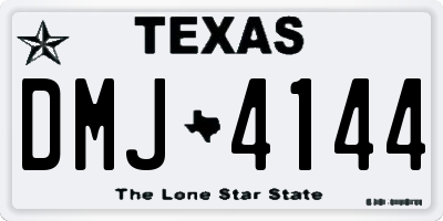 TX license plate DMJ4144