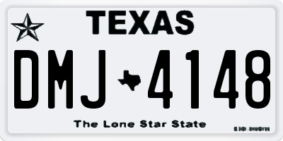 TX license plate DMJ4148