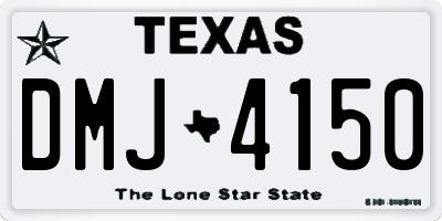 TX license plate DMJ4150