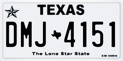 TX license plate DMJ4151
