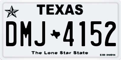 TX license plate DMJ4152