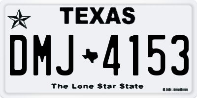 TX license plate DMJ4153
