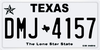 TX license plate DMJ4157